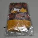 LyssKMK Thanksgiving Day Dog Sweater Yellow Brown Maple Pattern Pet Knitwear Clothes Fall Themed Costume Cold Weather Outfits for Small Middle Large Dogs XXL