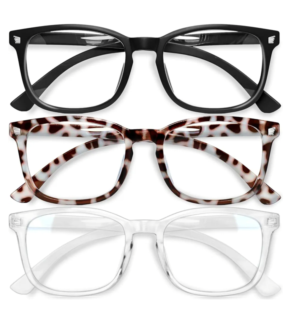 FONHCOO Blue Light Blocking Glasses Fashion Round TR90 Frame Transparent Eyewear Anti UV Computer Glasses for Women Men
