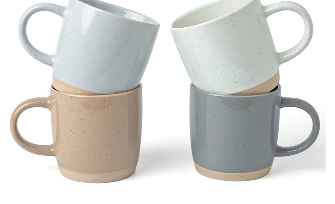 Coffee Mugs for 5, 13 oz Mug Set, Drinking Cup with Handle for Coffee, Tea, Cocoa, Milk, Milkyway series, Multi-color 