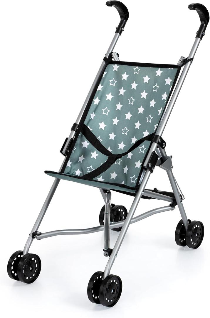 Bayer Doll Umbrella Stroller - Star Print Buggy with Basket & Bag, taglia unica