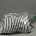 MooMee Striped Duvet Cover Set 100% Washed Cotton Linen Like Textured Breathable Durable Soft Comfy (Dark Grey White Classic Stripes, King 104"x90")