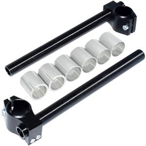 Motorcycle CNC Cafe Racer Handlebar Racing Adjustable 24-31MM Clip On Fork Handle Bar Replacement Black