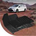 3W Floor Mats with Front Carpet Compatible for Toyota Sienna 2021-2025 7 Seat, TPE All Weather Custom Fit Floor Liner for Toyota Sienna 1st, 2nd and 3rd Row, Black (Not Fit 2025 Platinum Edition)