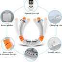 Auxoliev FSA Eligible Neck Massager with Heat for Pain Relief, Wearable Deep Tissue Trigger Point Massager with 9 Modes 50 Levels, Cordless for Home Travel Use
