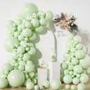 Pastel Green Balloons in different sizes 5 10 12 18inch-134pcs Pastel Green Balloons for Garland Arch，Baby Shower Graduation Wedding Anniversary Gender Reveal Birthday Party Decorations