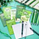 Geyee 24 Pcs Mini Mental Health Awareness Notepads and Pens Bulk Mental Health Awareness Items Gifts Stop The Stigma Notebooks Green Ribbon Ballpoint Pens for Classroom Home Office Charity Favors