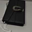 Women's Shoulder Bag,Genuine Leather Bag Tote Handbag,Cute Stylish Crossbody Bags Mini Clutch Purse for Work Shopping Outings (Black)