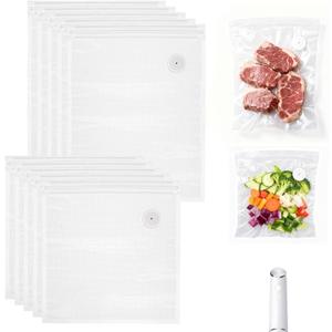 Vacuum Sealer Bags Compatible with Chef Preserve,10PCS Reusable Food Grade And Leak-Proof Storage Bags,Clear,5pcs (10.24 * 11.02 in),5pcs(10.24 * 13.39 in)