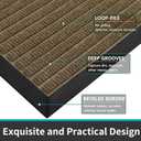 Arotive Front Door Mat Indoor Outdoor Entrance, Heavy Duty Non-Slip Rubber Doormats, Low Profile, Easy Clean, Dirt Trapper Entryway Floor Mats for Outside, Garages and Patios, 29.5x17, Light Brown