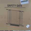 34" Tall Baby Gate No Drilling, Auto Close Dog Gate Indoor, White