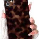 NITITOP Compatible with iPhone 11 Case Cute Stylish Leopard Print Amber Aesthetic Tortoise Design for Women Girls Men Soft TPU Shockproof Protective Cover - Brown