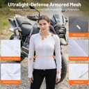 Women's Mesh Motorcycle Jacket with CE Certified Protective Jacket Motorcycle Riding Shirt for Motorcycle Bicycle, Small