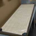 3 Panel Short Panel Divider Screen,3.95 FT Tall Bamboo Room Divider Folding Privacy Screen,Short Panel Divider Freestanding Room Divider for Room Seperation,Beige