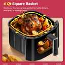 Air Fryer 14-in-1 with Viewing Window, 6Qt Large Capacity, 392 Max Crisp, Airfryer No Filping Dual Heating, Bake, Roast, Dehydrate, Reheat, 1700W Fast Even Easy Meals, Nonstick Dishwasher Safe Basket