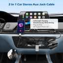 USB C to 3.5mm Aux Cable with 60W Fast Charging, 2 in 1 Type C to 3.5mm Car Stereo Aux Jack Cable with PD 60W USB C Charger Cord 5 FT, Compatible with iPhone 16/15/Pro, Galaxy S24/S24+/S23 Ultra &