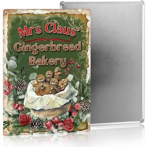 2 x Gingerbread Christmas Ornaments Kitchen Christmas Decor Vintage Bakery Sign 812 Vintage Metal Sign