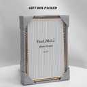 5x7'' Gold Rope Design Metal Picture Frames with Hi Quality Velvet Backing and Real Glass Front,Gold Photo Frame 7x5'' for Desktop Display Or Wall Hanging