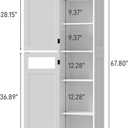 Halitaa Tall Narrow Bathroom Storage Cabinet, Slim Bathroom Cabinet with Adjustable Shelves and 2 Doors, Farmhouse Freestanding Floor Storage for Small Spaces, Bathroom, Kitchen, Living Room, White