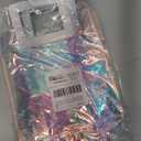 KeerxunBag 1 Pack Holographic Gift Bags with Handles & 2 Tissue Paper Sheets Iridescent Transparent Reusable Bags for Women, Girls, Birthdays, WeddingsPurple Gift Bag