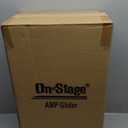 On-Stage AG5000 Amp Glider (Installation-Free Casters for Amplifiers, Rolling-Cart Attachment, Attachable Dolly, Amp Roller, Adjustable Length and Width, Solid Wheels, Heavy-Duty Steel, Black)