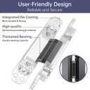 7" 2 pcs Hidden Hinges for Doors Invisible Hinges Concealed Zinc Alloy 180 Degree Swing 3 Way Adjustable Butt Silent Door Hinge 7 x 2.8 x 1 inch (Black