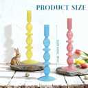 Mumufy 3 Pcs 11 Inch Easter Candle Holder Glass Easter Egg Candlestick Holder Spring Taper Decorations Home Candlesticks Decorations Centerpieces Decor for Candle Fireplace Mantle Dining Gifts