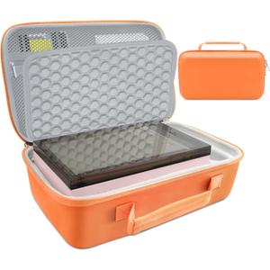Hard Case Compatible with liene 4x6'' Photo Printer,Carrying case for M100 M200 Printer Accessories Portable Travel Protective Bag,Orange (Only Case)