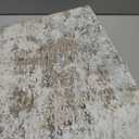 4ft Round Area Rug Living Room Rugs - 4x4 Washable Neutral Modern Abstract Soft Thin Rug Indoor Floor No Slip Rug Carpet for Bedroom Under Dining Table Home Office Decor - Brown Grey