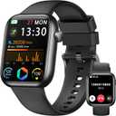 Smart Watch for Men Women, 1.83" Fitness Watch (Answer/Make Call), Smartwatch with Heart Rate/Blood Pressure, Sleep Tracker, Pedometer, 120+ Sport Modes,IP68 Waterproof Fitness Tracker for Android IOS (Black)