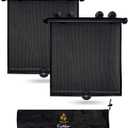 EcoNour Car Window Covers for Baby (2 Pack) | Retractable Car Window Shades for Protecting Kids, Passengers & Pets from Harmful Sun Rays | Window Sun Shade for Trucks, SUVs | (22x24) (XX-Large)