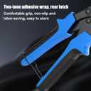 Diyife Professional Leather Hole Puncher, Full Set Punch Tool Kits for Belt, Watch Band, Shoe, Crafting, Handbag Straps, Fabric, with Extra Punch Plates and Ruler, Multi Hole Sizes Make - Blue