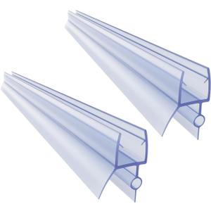 2-Pack Frameless Shower Door Bottom Seal for 4-6mm Glass Length 70cm/ 28inch Glass Door Sweep to Stop Shower Leak