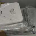 Vaunn Medical Deluxe Spa Shower Chair with Arms and Back, Bath Seat for Seniors, 350 lbs Max Weight, White With Light Gray Arms