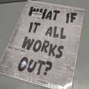 FITIE What If It All Works Out Canvas Wall Art Poster, Retro Newspaper Typography Black and White Framed Artwork Prints Wall Decor for Home Bedroom Living Room Apartment, 11x14 Inch
