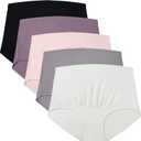 Mama Cotton Women's Over The Bump Maternity Briefs, Multicolor D 5 Pack, Size XL, Cotton Blend, High Rise