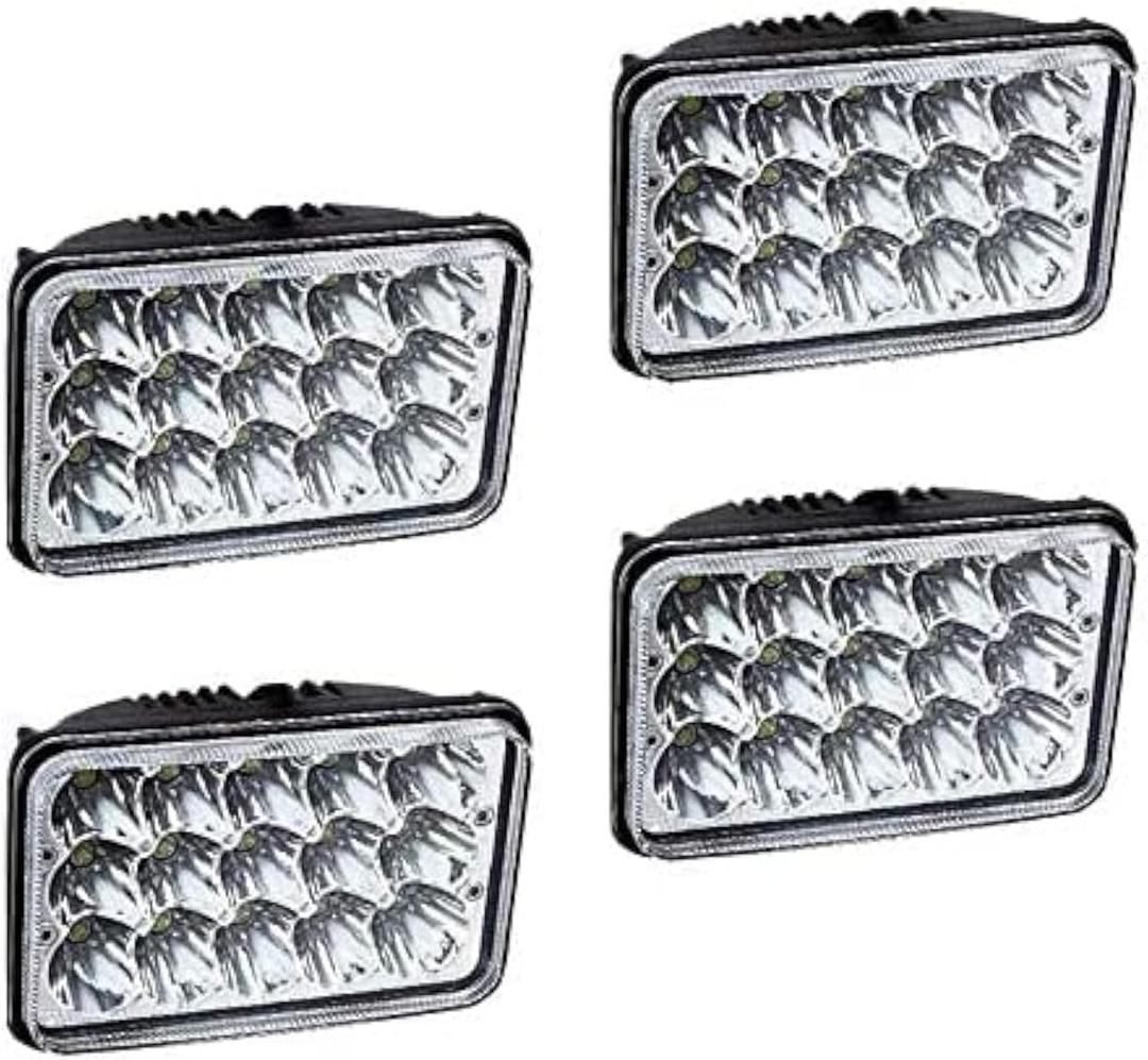 DOT Approved LED Headlights 4x6 Sealed Beam Housing Bulb for For Chevrolet Kodiak C4500 C5500 2003-2009 H4656 H4 Conversion High Low Dual Beam Fog Main Lights 4PCS