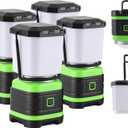 Lichamp LED Camping Lantern, Battery Powered LED Lights Camping Essentials, Portable Lanterns Flishlights for Emergency, Hurricanes, Outdoor Hiking, Power Outages, Survival Gear and Home Use, 4 Pack