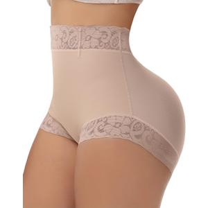 SHAPSHE Butt Lifting Shapewear Shorts Faja Colombiana Levanta Cola Tummy Control Underwear Faja Shorts Booty Lifting Panties Post Surgery Compression Garment Seamless Shapewear Tan (Beige, L)