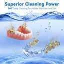 Ultrasonic Retainer Cleaner Machine, 42kHz Professional for Dentures, Aligners, Mouth Guards, Jewelry - IPX7 Waterproof Durable Removable Base and Top Cover, 3 Timer Settings, Quiet White