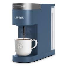 Keurig K-Slim Single Serve K-Cup Pod Coffee Maker, Multistream Technology, 3 Brew Sizes, Slim and Sleek Design, 46oz Removable Reservoir,
 Storm Blue
