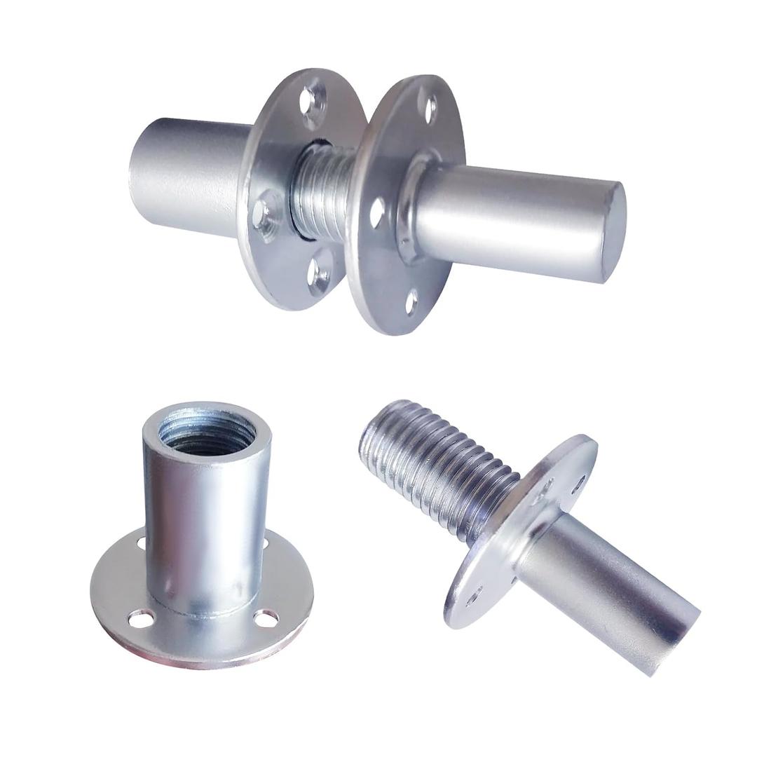 2 Sets M20 Metal Bed Post Connector T-Nut Bedpost Connector Screw-in Butt Nut for Furniture Hardware Fittings Sofa Column Bed Column Lock Connect Tee Nut