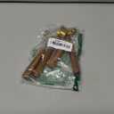 Measuring Cups and Spoons Set 4 Piece, Food-Grade Golden Nonstick with Non-Slip Wooden Handle, Engraved US/Metric Markings for Cooking Baking