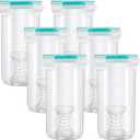 Touch up Paint Container Touch up Cups Paint Storage Cups with Lids Storage Containers Airtight Container with Stainless Steel Mixing Ball for Repainting Leftover, 13 oz (6 Pieces)