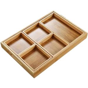 Food Platter Chinese Style Household Afternoon Tea Snack Tray, Living Room Tea Cup Storage Tray, Tea Restaurant Pastry Tray Kitchen Tray (Color : A)