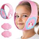 NEWGO Tonsillectomy Ice Pack for Kids, Wisdom Teeth Ice Pack Head Wrap for Kids Tonsil Recovery, Cavities, Tooth Extraction Pain Relief, Head Circumference of 20.8-25.6 Inches - Pink