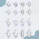16 Pack Glass Bud Vases for Centerpieces - Bulk Small Flower Vases Set of 16, Mini Vintage Vases, 4 Styles for Party, Wedding Decorations, Baby Shower, Home Table Flower Dcor (Clear)