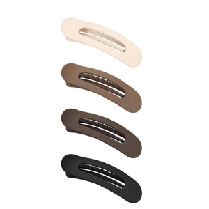 8 Pcs Flat Hair Clips, Neutral Color Flat Claw Clips 2 Styles Hair Claws for Women Girls Medium Hair Volume French Hair Barrettes Accessories