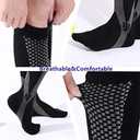 ZFiSt 3 Pair Sport Compression Socks Men Women, Compression Stocking Nurse Socks for Edema Travel (XXL)