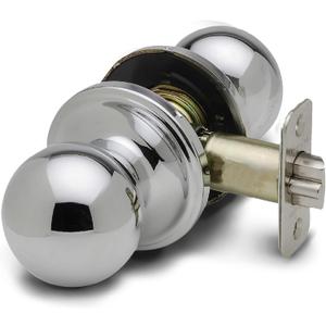 Copper Creek BK2020PS Ball Door Knob, Passage Function, 1 Pack, in Polished Stainless