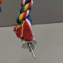 Bird Rope Perches for Parrots, Cockatiels, Parakeets, Budgie Cages Comfy Birds Colorful Rope Toy (41inch Metal nut)